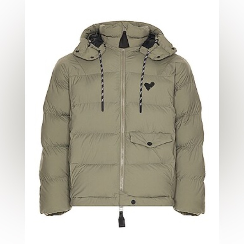 The Arrivals Turbo Puff Hooded Jacket in Sage Size Large